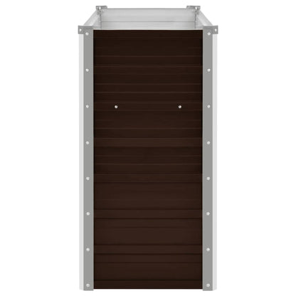 vidaXL Garden Raised Bed Brown 160x40x77 cm Galvanised Steel