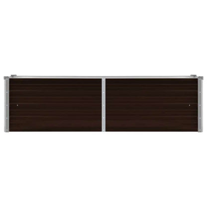 vidaXL Garden Raised Bed Brown 160x40x45 cm Galvanised Steel