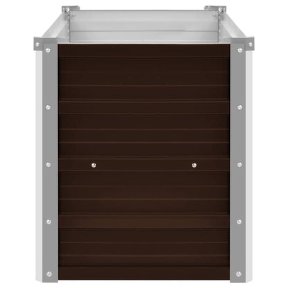 vidaXL Garden Raised Bed Brown 160x40x45 cm Galvanised Steel