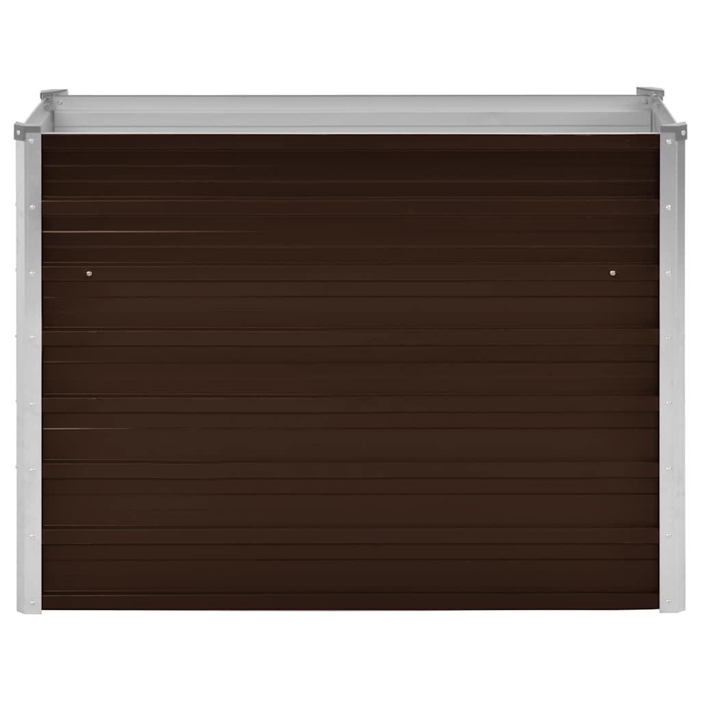 vidaXL Garden Raised Bed Brown 100x40x77 cm Galvanised Steel
