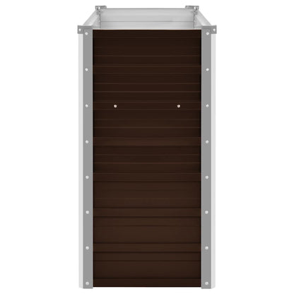 vidaXL Garden Raised Bed Brown 100x40x77 cm Galvanised Steel