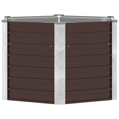 45721 vidaXL Garden Raised Bed Brown 129x129x77 cm Galvanised Steel