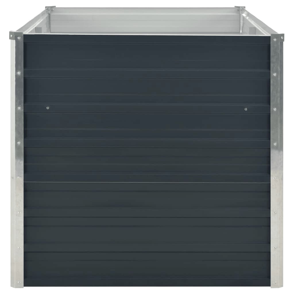 vidaXL Raised Garden Bed Anthracite 160x80x77 cm Galvanised Steel