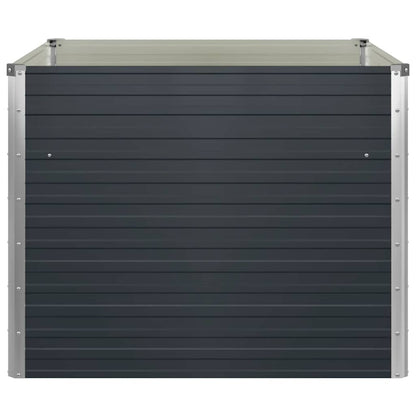 vidaXL Raised Garden Bed Anthracite 100x100x77 cm Galvanised Steel