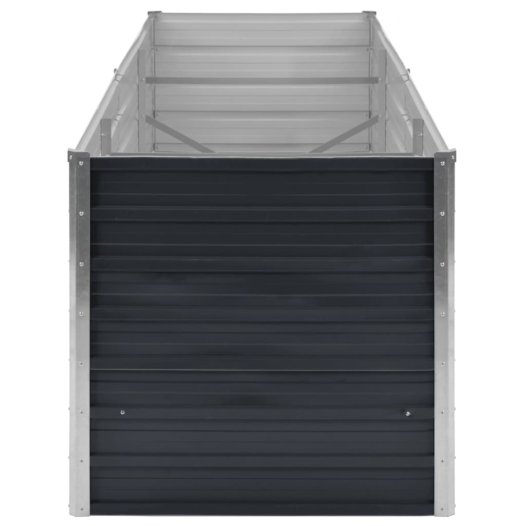 vidaXL Garden Raised Bed Anthracite 240x80x77 cm Galvanised Steel