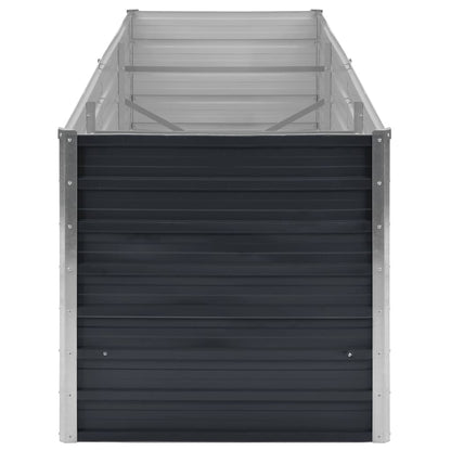 vidaXL Garden Raised Bed Anthracite 240x80x77 cm Galvanised Steel