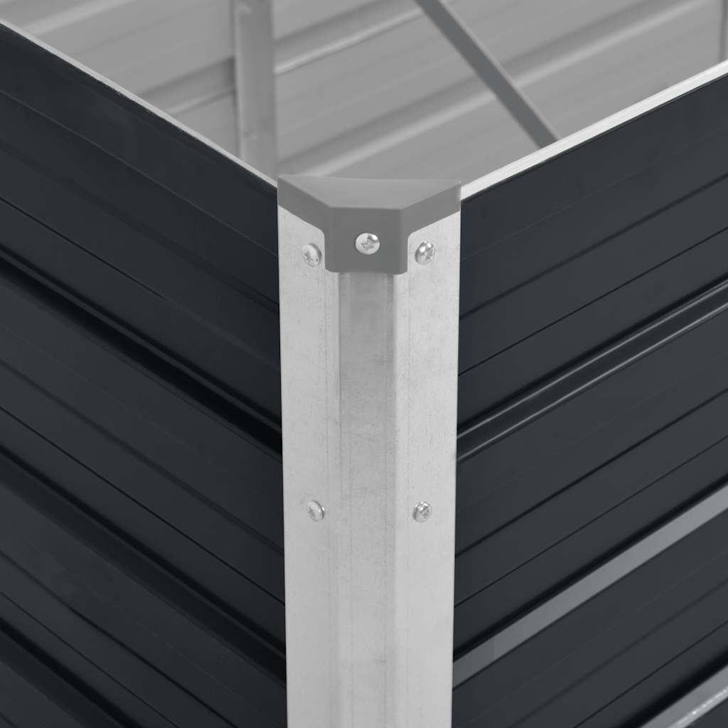 vidaXL Garden Raised Bed Anthracite 240x80x77 cm Galvanised Steel