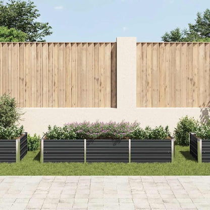 vidaXL Garden Raised Bed Anthracite 240x80x45 cm Galvanised Steel