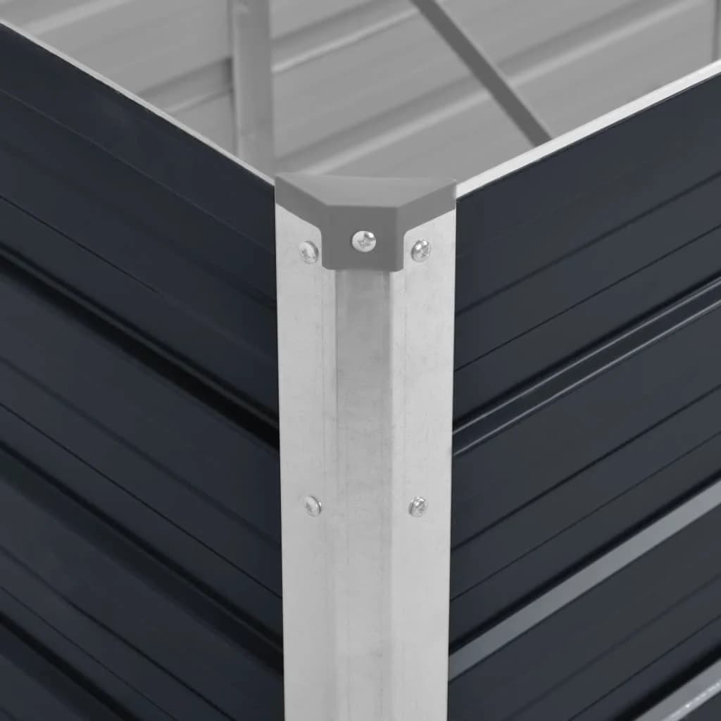 vidaXL Garden Raised Bed Anthracite 240x80x45 cm Galvanised Steel