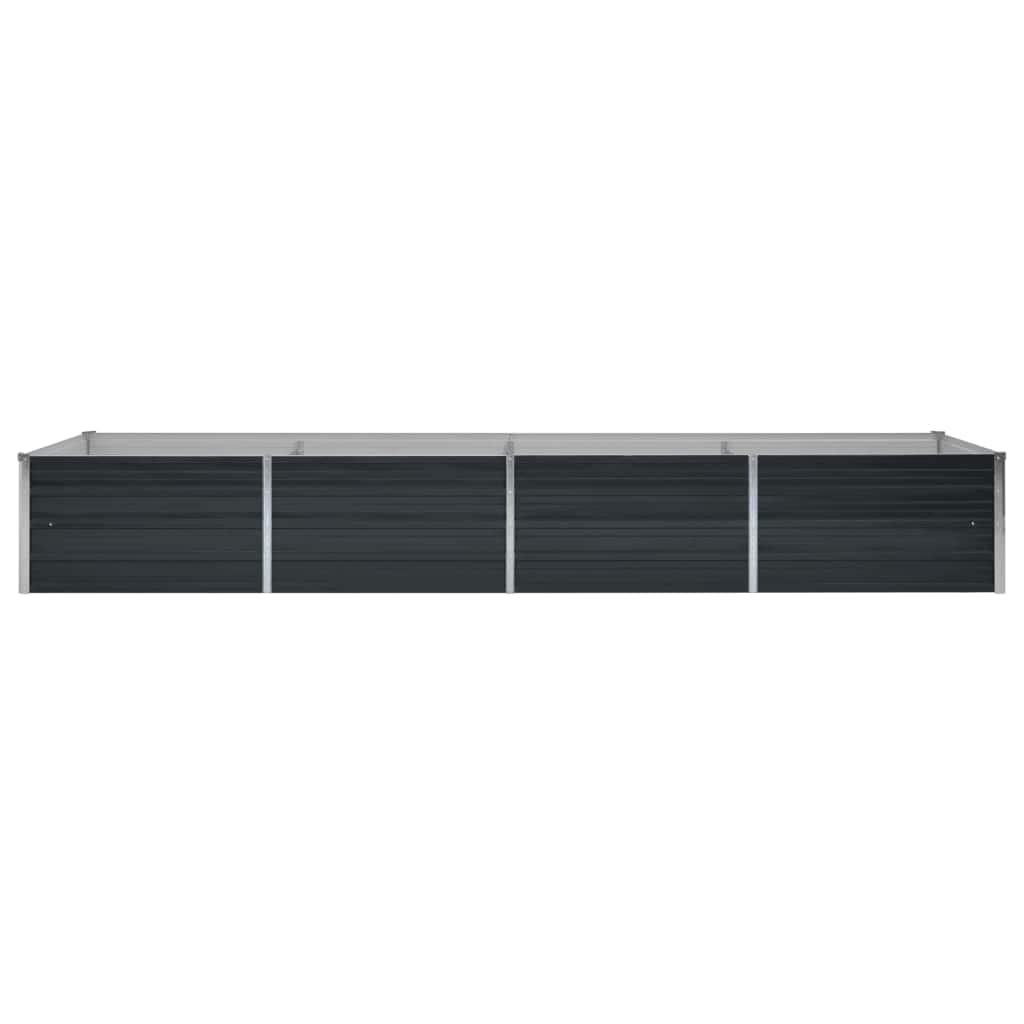 vidaXL Garden Raised Bed Anthracite 320x80x45 cm Galvanised Steel