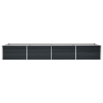 vidaXL Garden Raised Bed Anthracite 320x80x45 cm Galvanised Steel