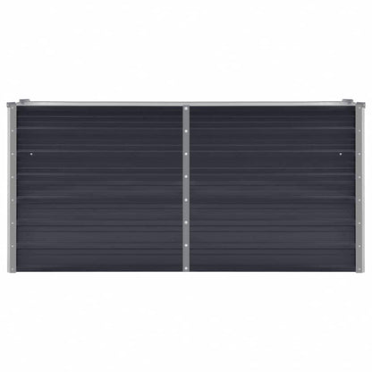 vidaXL Garden Raised Bed Anthracite 160x40x77 cm Galvanised Steel