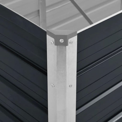 vidaXL Garden Raised Bed Anthracite 160x40x77 cm Galvanised Steel