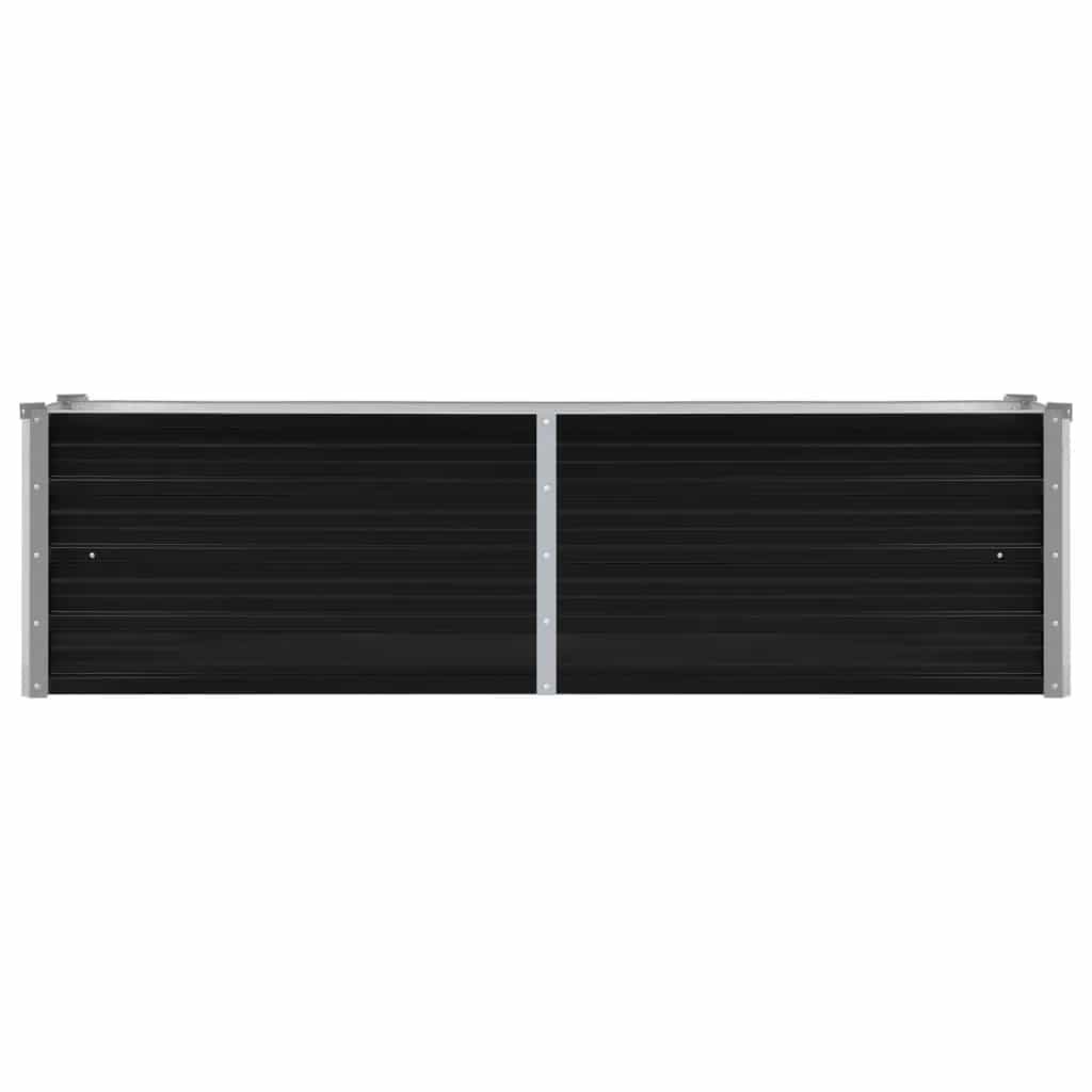 vidaXL Garden Raised Bed Anthracite 160x40x45 cm Galvanised Steel