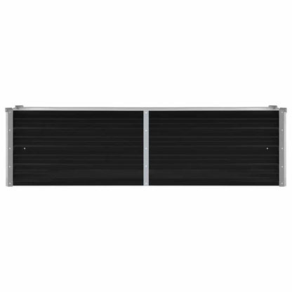 vidaXL Garden Raised Bed Anthracite 160x40x45 cm Galvanised Steel