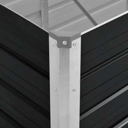 vidaXL Garden Raised Bed Anthracite 100x40x77 cm Galvanised Steel