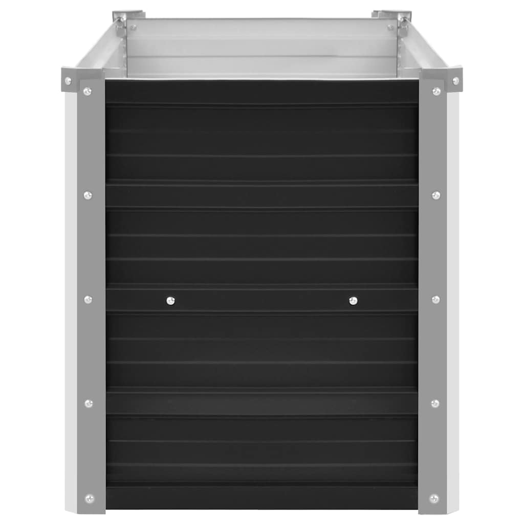 vidaXL Garden Raised Bed Anthracite 100x40x45 cm Galvanised Steel