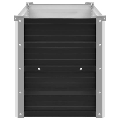 vidaXL Garden Raised Bed Anthracite 100x40x45 cm Galvanised Steel