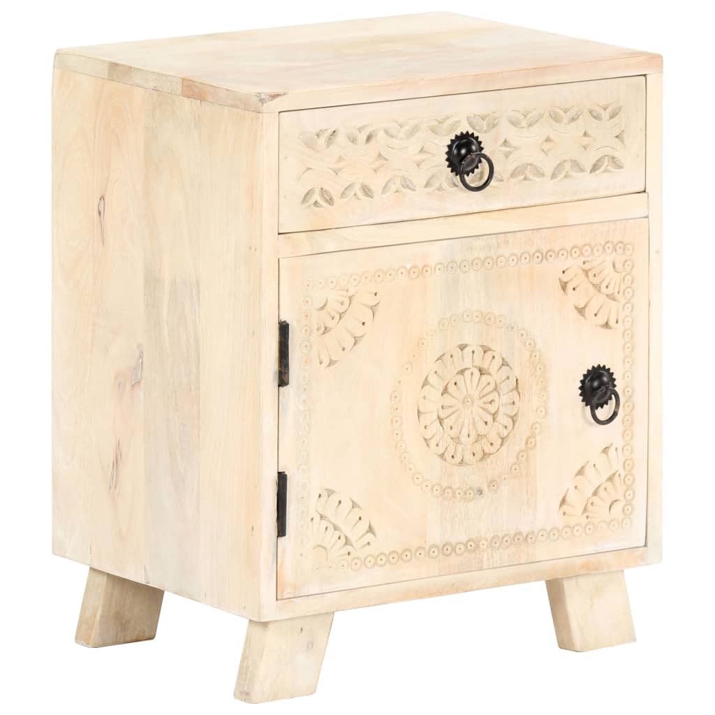 vidaXL Bedside Cabinet 40x30x50 cm Solid Mango Wood