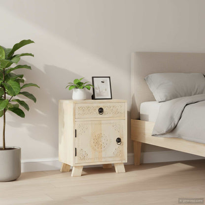 vidaXL Bedside Cabinet 40x30x50 cm Solid Mango Wood