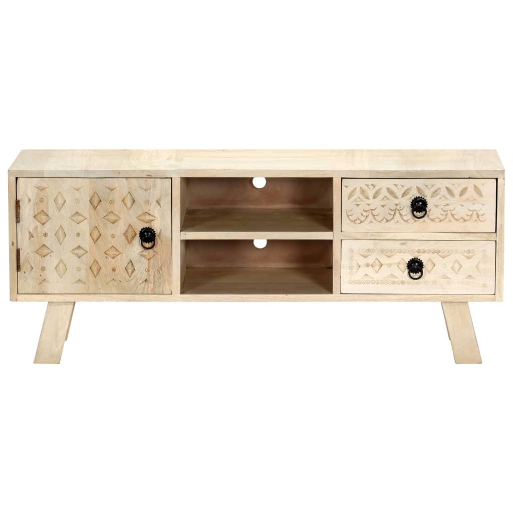 vidaXL TV Cabinet 110x30x44 cm Solid Mango Wood
