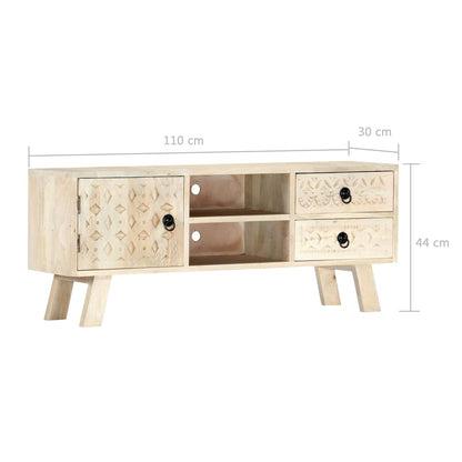 vidaXL TV Cabinet 110x30x44 cm Solid Mango Wood