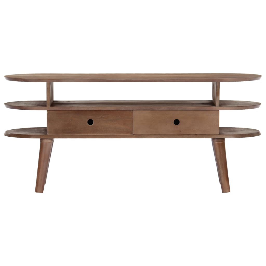 vidaXL TV Cabinet 110x35x50 cm Solid Acacia Wood