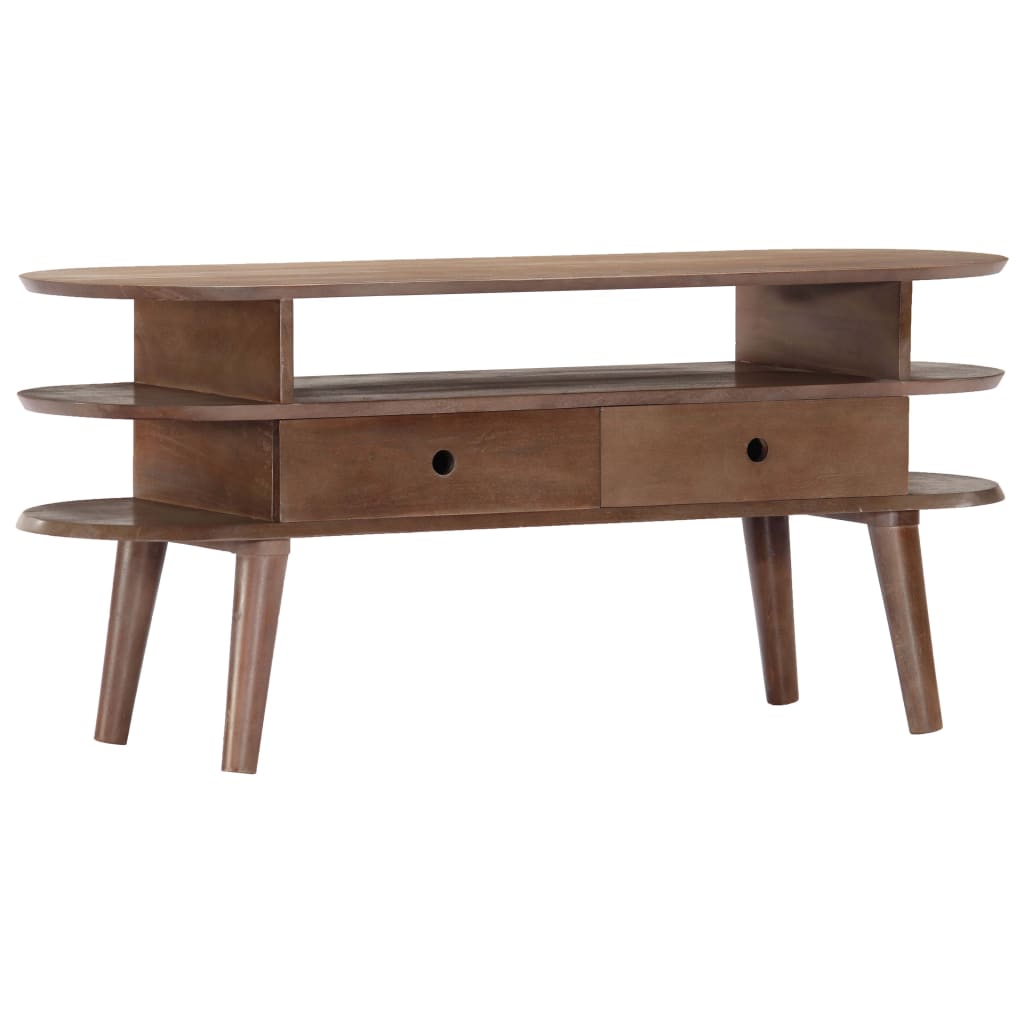vidaXL TV Cabinet 110x35x50 cm Solid Acacia Wood