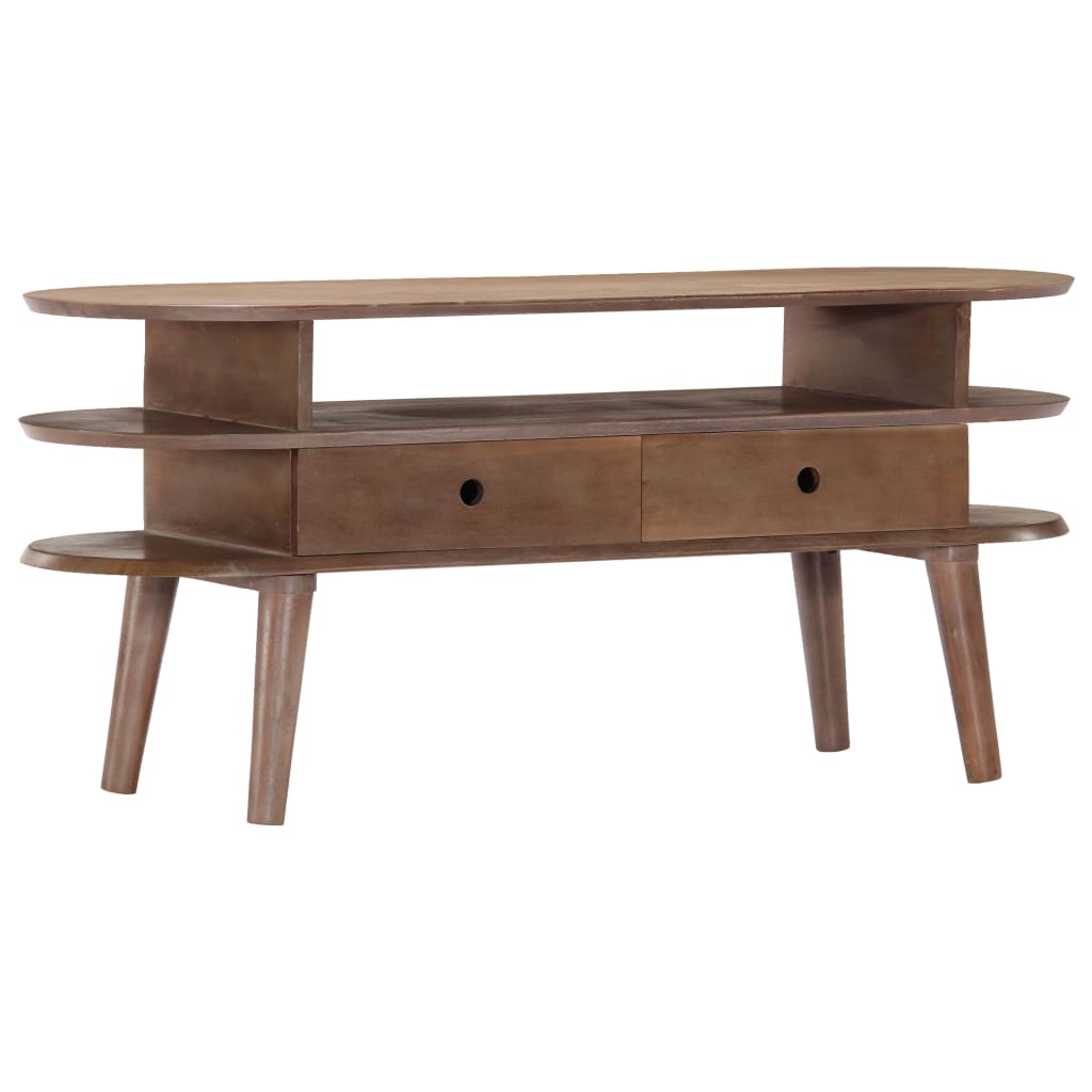 vidaXL TV Cabinet 110x35x50 cm Solid Acacia Wood