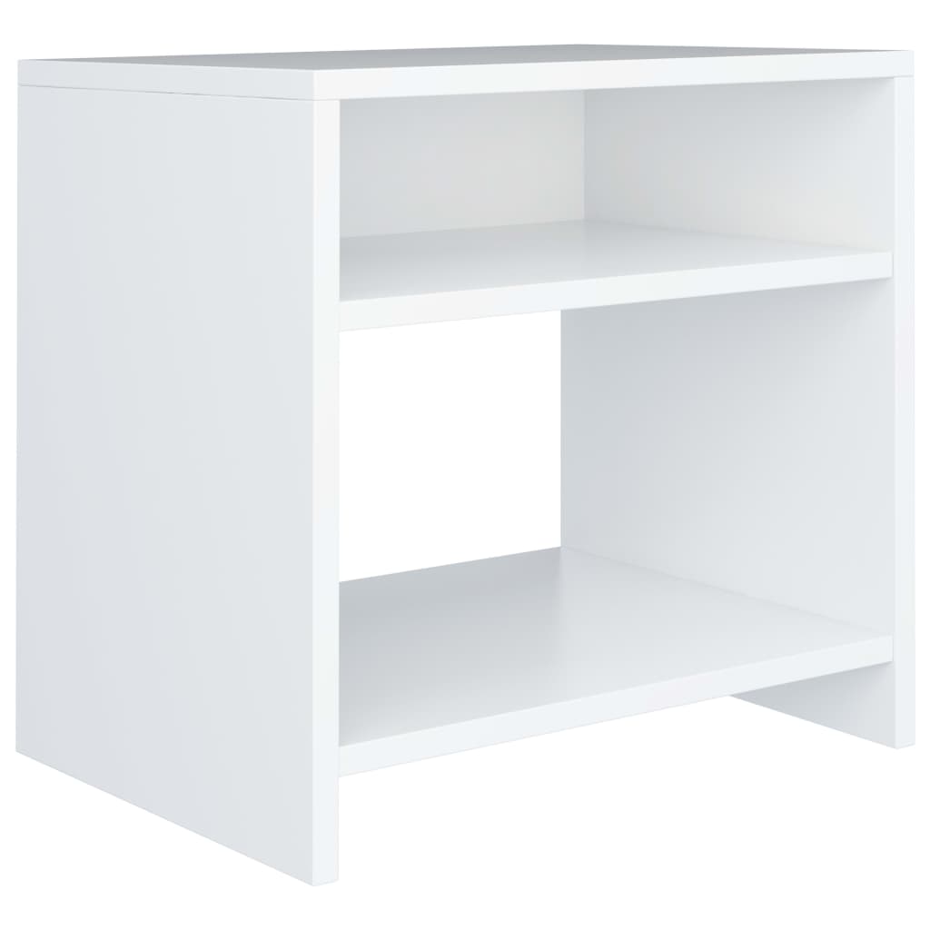 vidaXL Bedside Cabinet | Set of 2 | White | Engineered wood | Small
