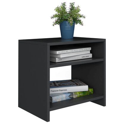 vidaXL Bedside Cabinet | Set of 2 | Black | Engineered wood | Small