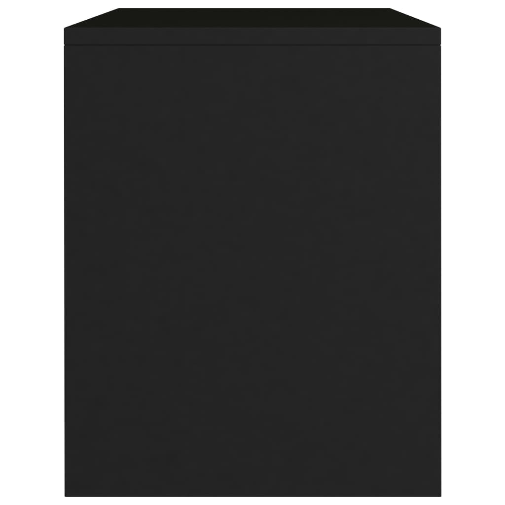vidaXL Bedside Cabinet | Set of 2 | Black | Engineered wood | Small