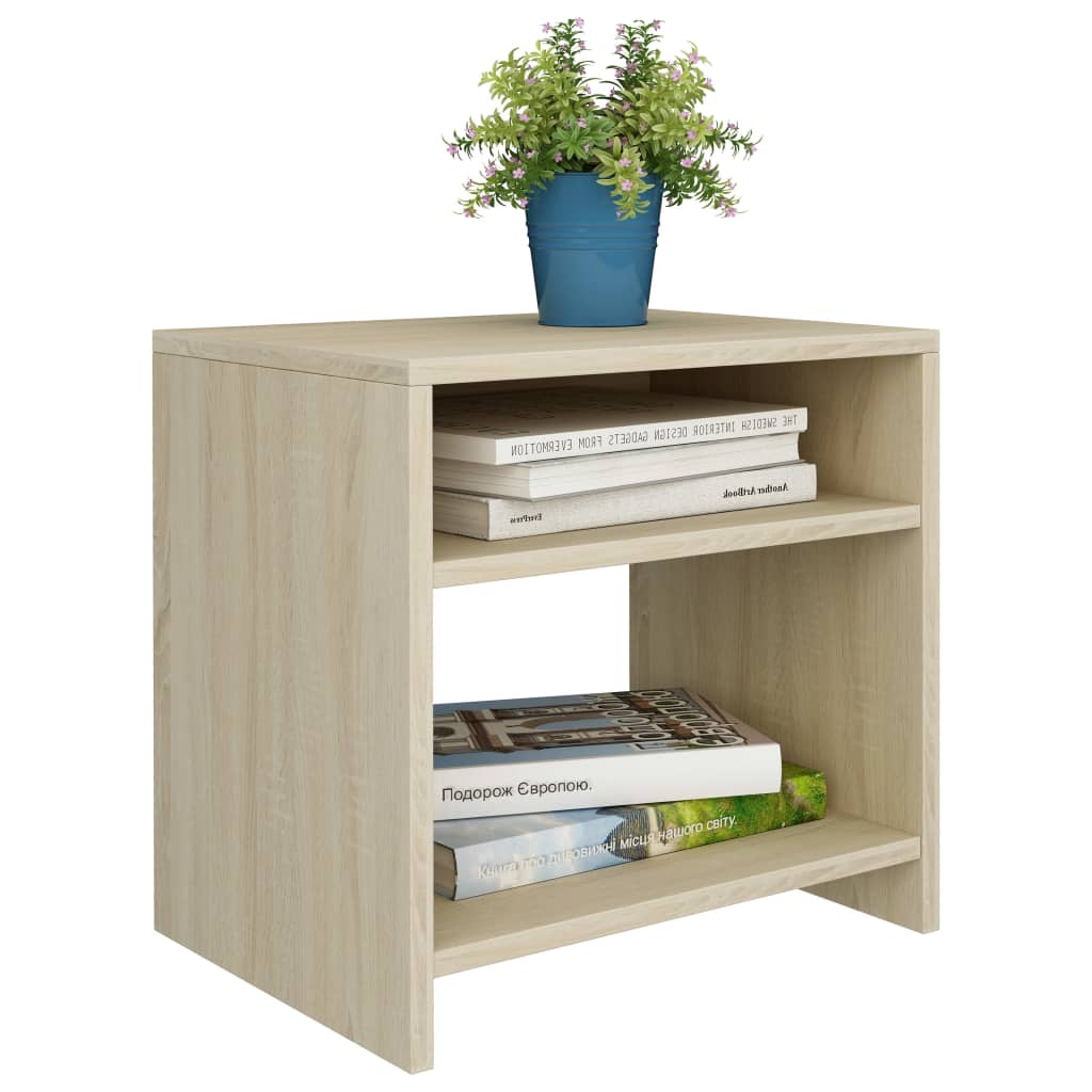 vidaXL Bedside Cabinets 2 pcs Sonoma Oak 40x30x40 cm Engineered Wood
