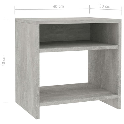 vidaXL Bedside Cabinet | Set of 2 | Concrete Grey | Engineered wood | Standard