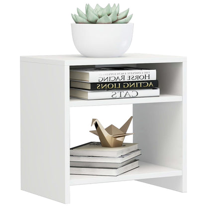 vidaXL Bedside Cabinet | Set of 2 | High gloss white | Engineered wood