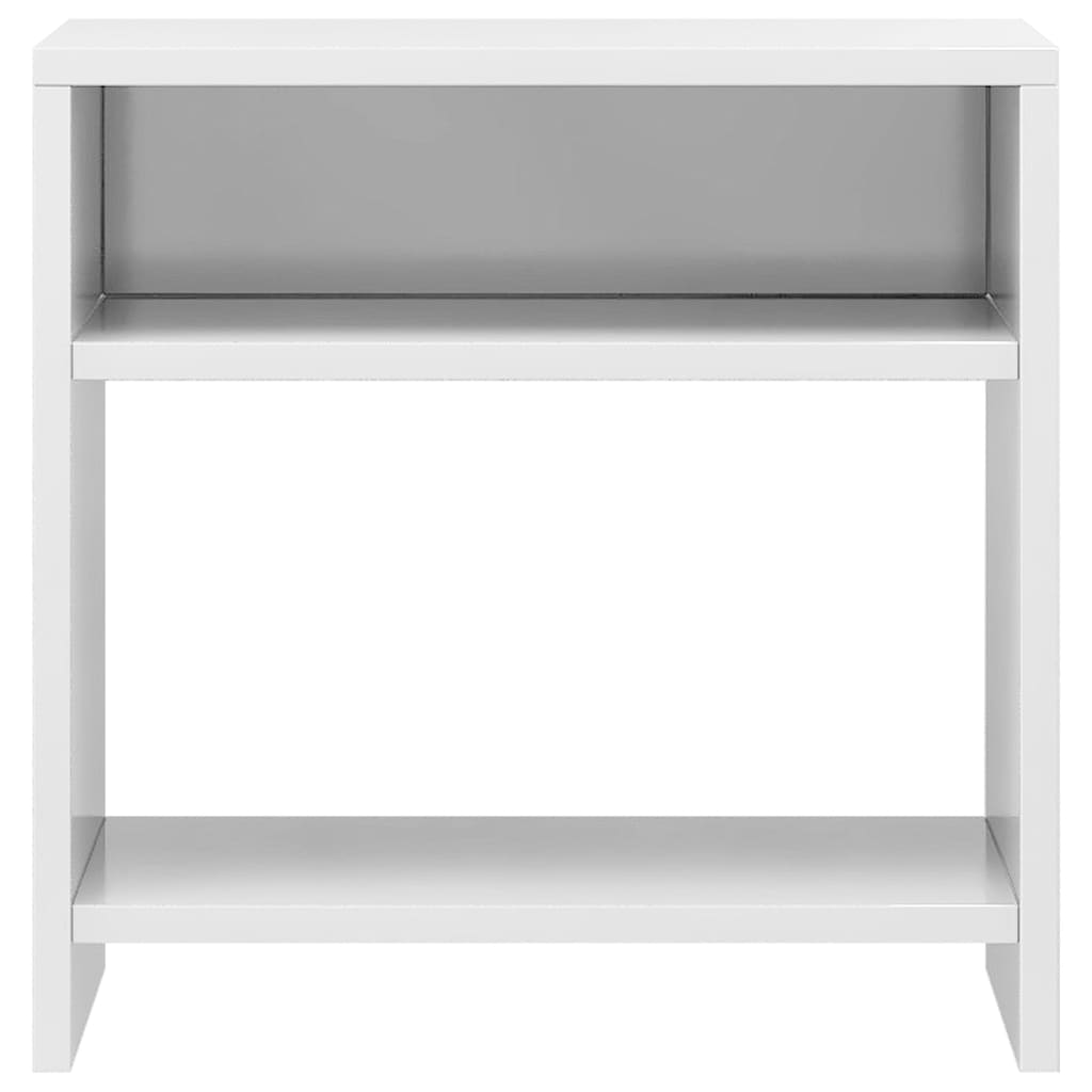 vidaXL Bedside Cabinet | Set of 2 | High gloss white | Engineered wood