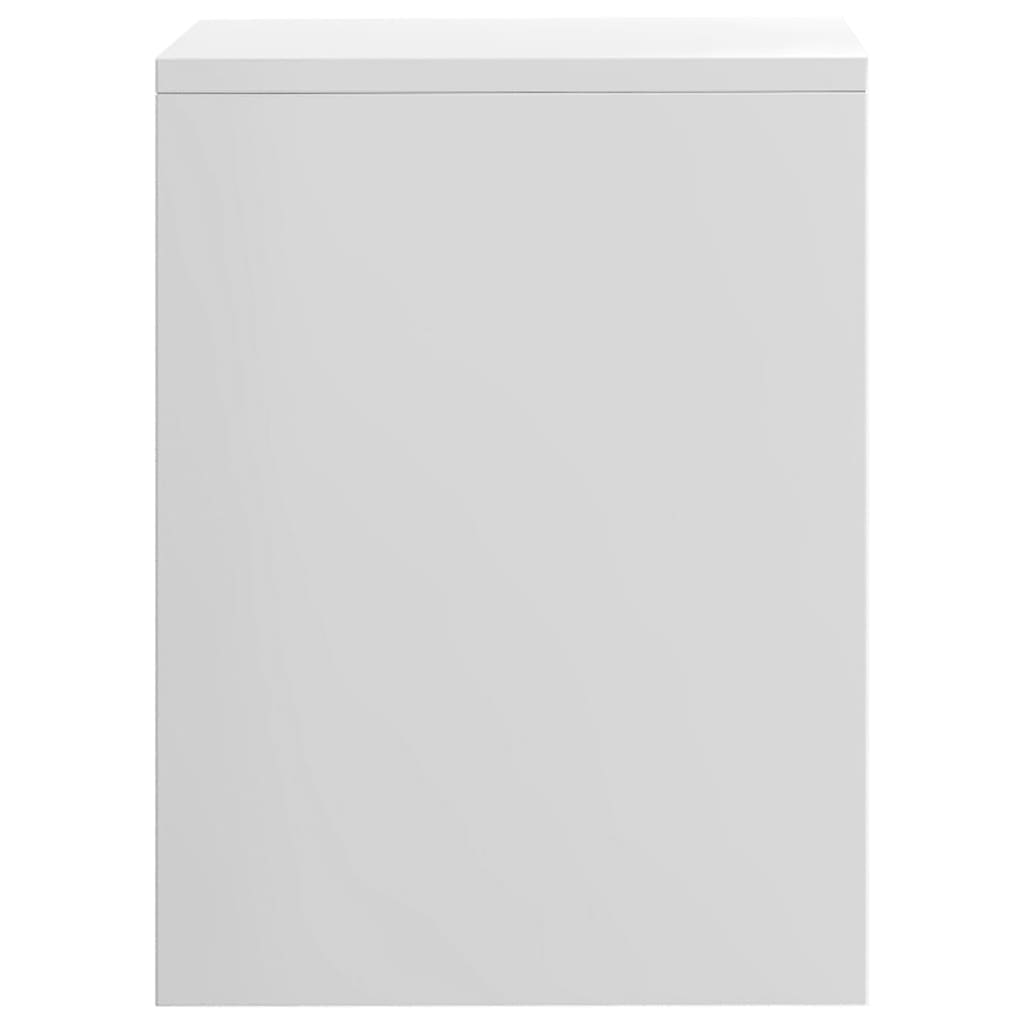 vidaXL Bedside Cabinet | Set of 2 | High gloss white | Engineered wood