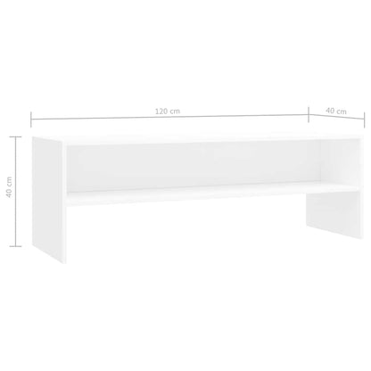 vidaXL TV Cabinet White 120x40x40 cm Engineered Wood