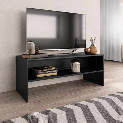 800046 vidaXL TV Cabinet Black 100x40x40 cm Engineered Wood