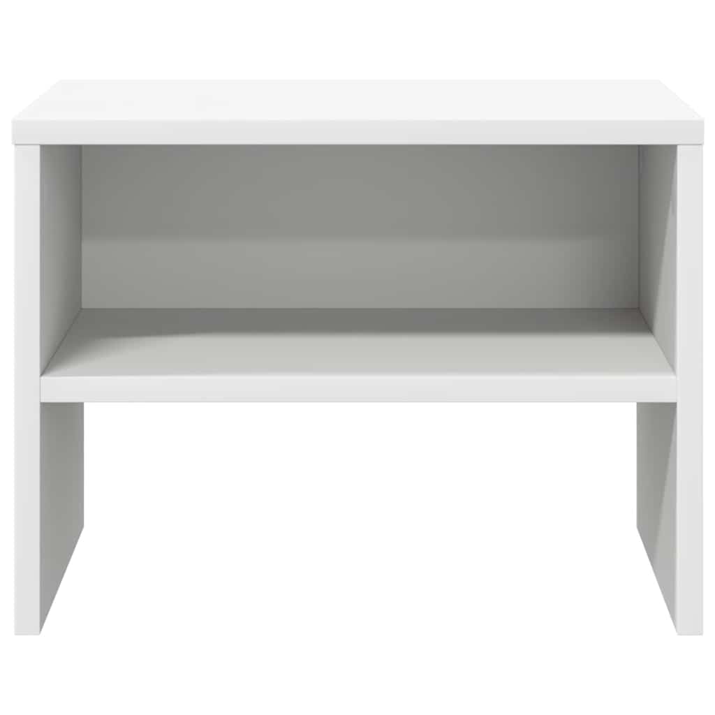 vidaXL Bedside Cabinet |  Set of 2 | White | Engineered wood | Standard
