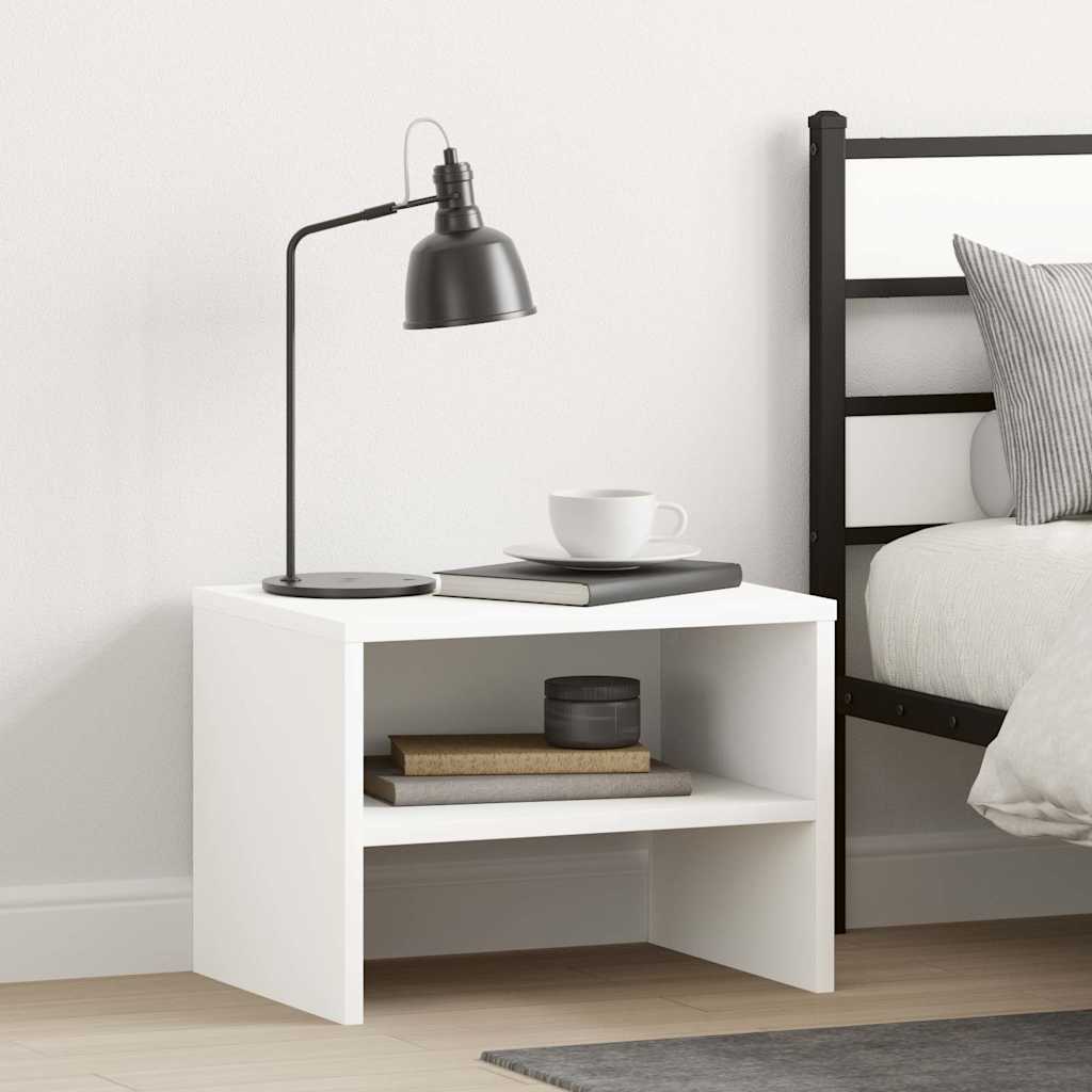 vidaXL Bedside Cabinet |  Set of 2 | White | Engineered wood | Standard