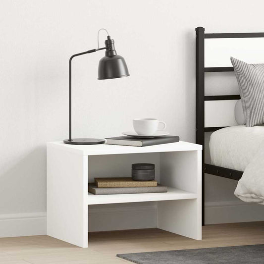 vidaXL Bedside Cabinet |  Set of 2 | White | Engineered wood | Standard