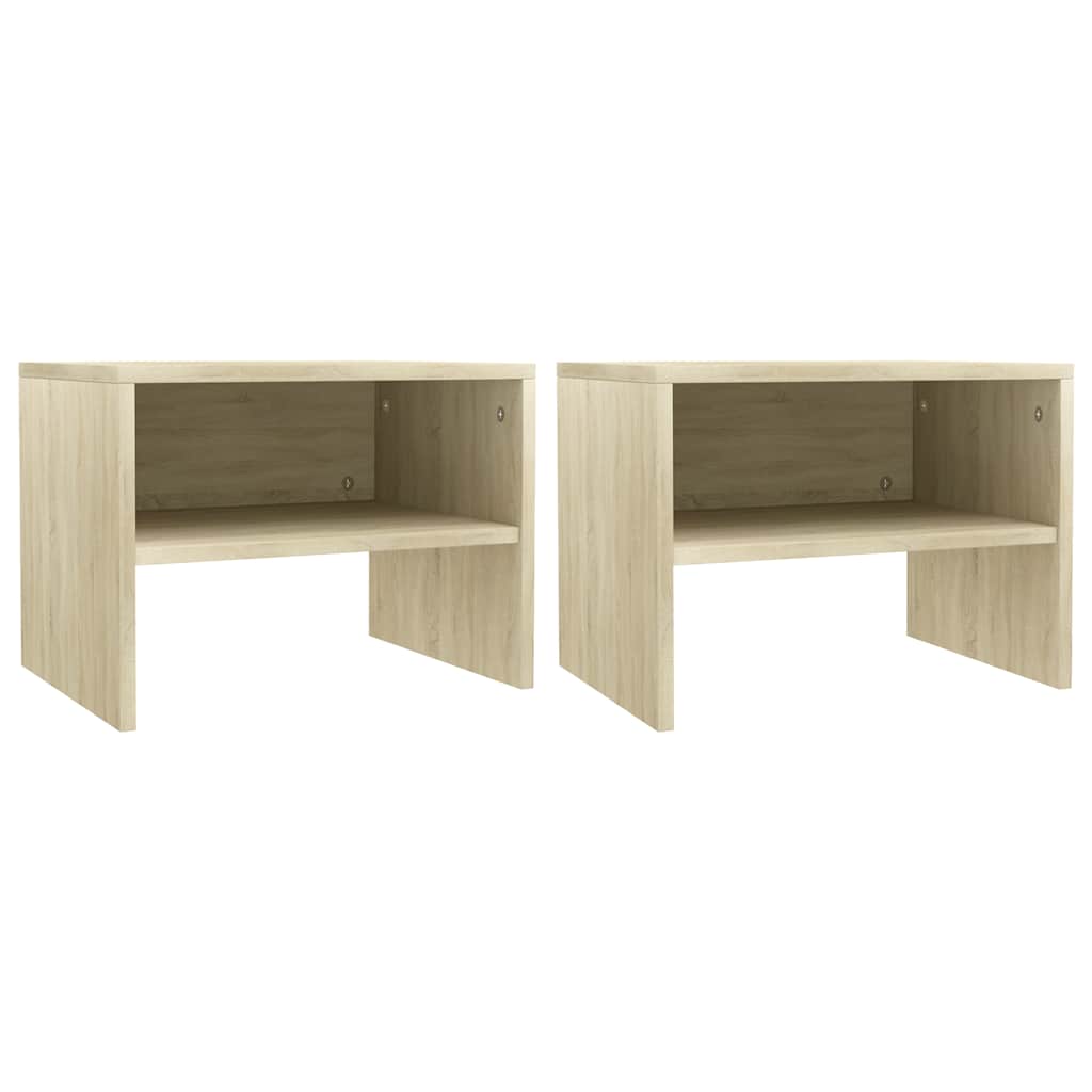 800070 vidaXL Bedside Cabinets 2 pcs Sonoma Oak 40x30x30 cm Engineered Wood
