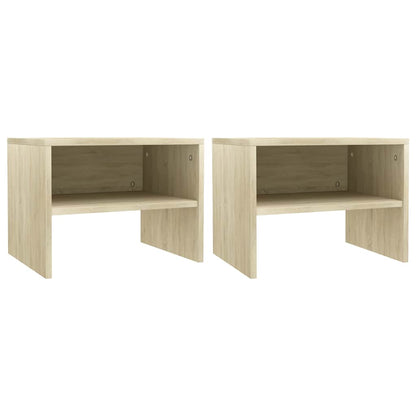 800070 vidaXL Bedside Cabinets 2 pcs Sonoma Oak 40x30x30 cm Engineered Wood
