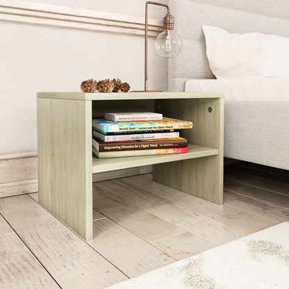 vidaXL Bedside Cabinet | Set of 2 | Sonoma oak | Engineered wood | Medium