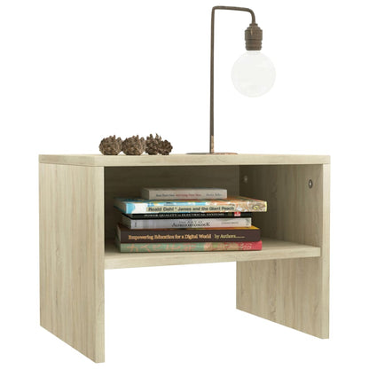 vidaXL Bedside Cabinet | Set of 2 | Sonoma oak | Engineered wood | Medium