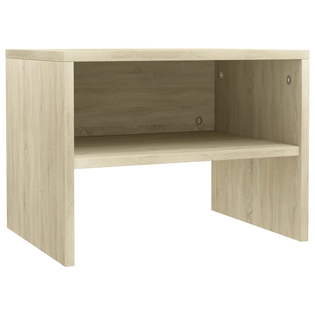 vidaXL Bedside Cabinet | Set of 2 | Sonoma oak | Engineered wood | Medium