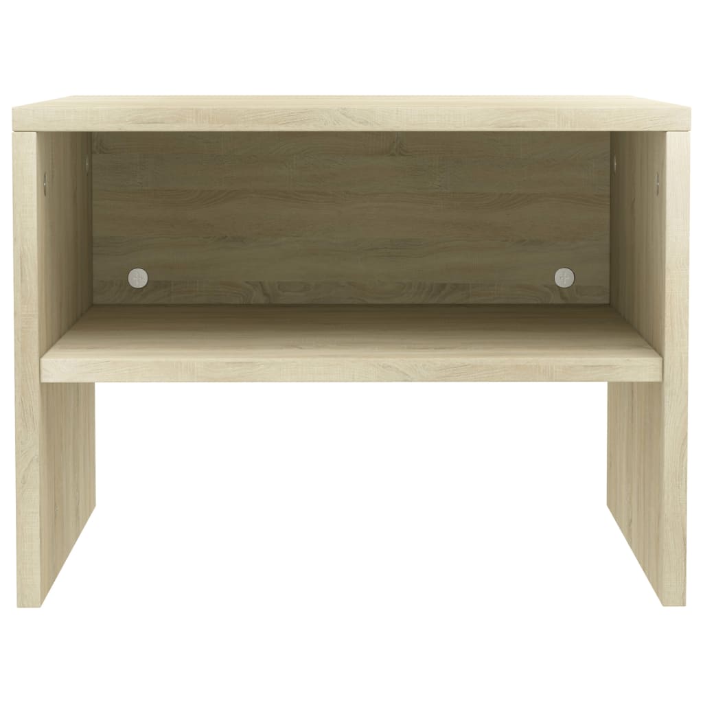 vidaXL Bedside Cabinet | Set of 2 | Sonoma oak | Engineered wood | Medium