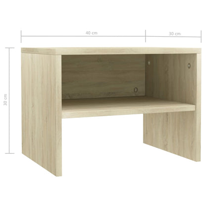 vidaXL Bedside Cabinet | Set of 2 | Sonoma oak | Engineered wood | Medium