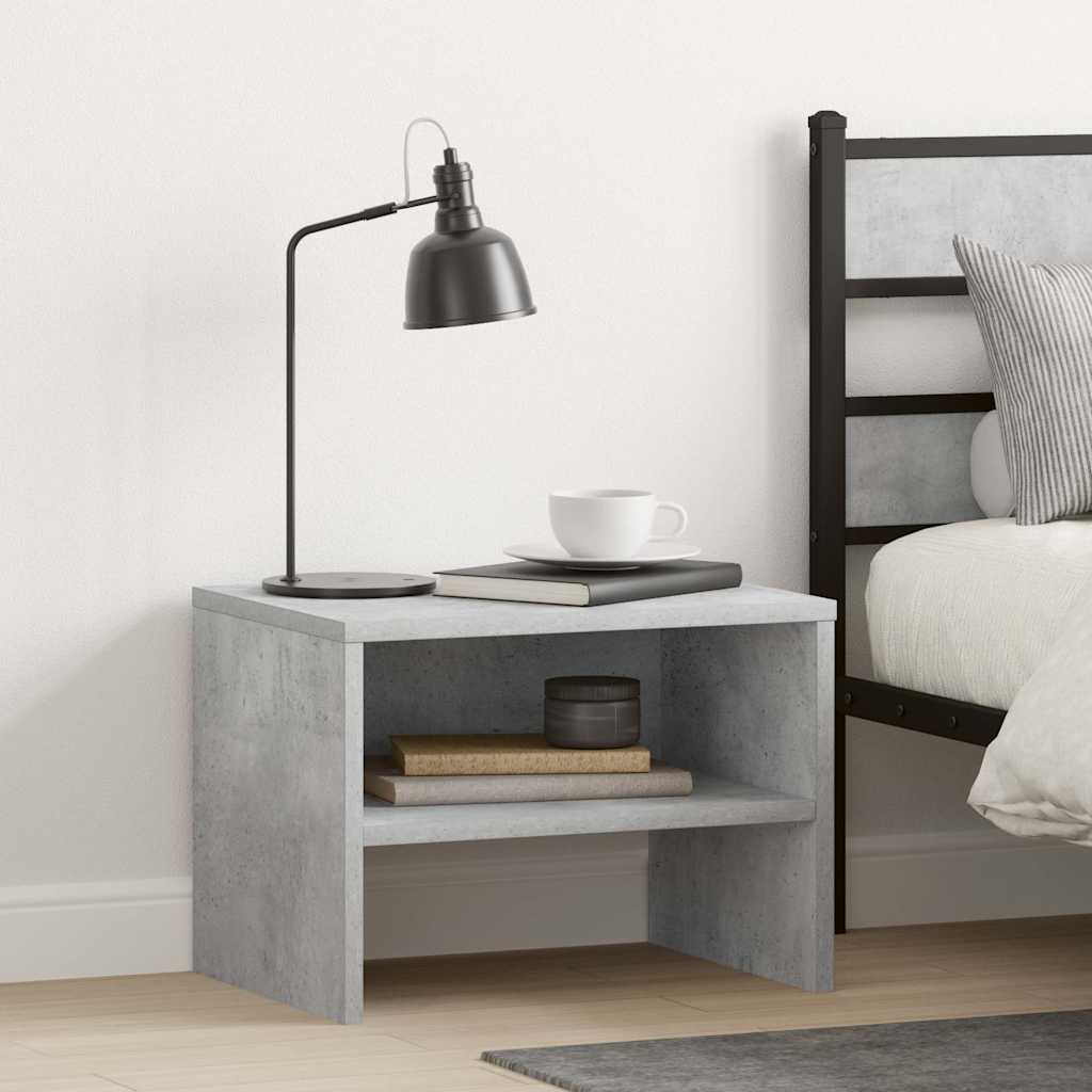 vidaXL Bedside Cabinet Concrete Grey 40x30x30 cm Engineered Wood